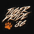thumbnail image 2 of Netflix Junior's Stranger Things Hawkins High School Tiger Pride '86 Racerback Tank Top Black 2X Large, 2 of 5