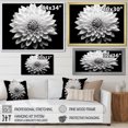 thumbnail image 4 of Designart "Black And White Monochromatic Dahlia" Dahlia Floater Framed Wall Art Prints, 4 of 5