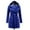 Blue, variant on Light Jackets for Women Double Breasted Pladi Hooded Lapel Wool Trench Coat With Belt Plus Size Coats