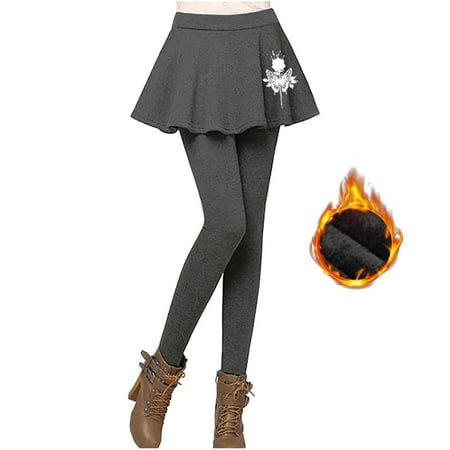 

KI-8jcuD Pants Women Trendy Ladies Plush Culottes Leggings Christmas Casual Underwear Thermal Two Piece Pants Maternity Fashion Leggings Maternity Pants For Work Exercise Leggings For Women Pa