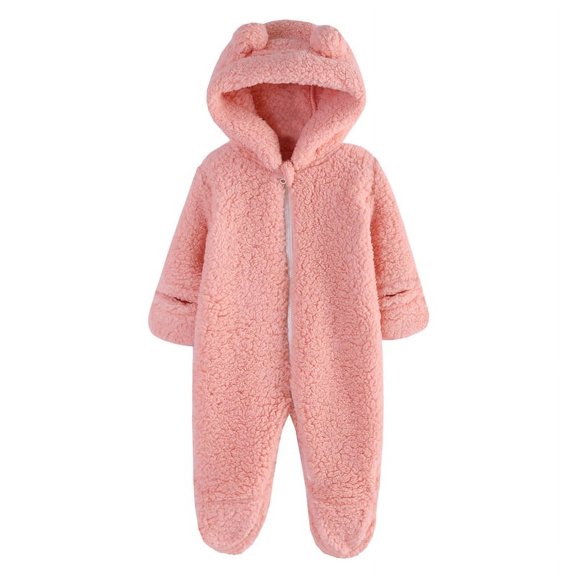 FELEMO Newborn Infant Toddler Winter Romper(Orange/3#)