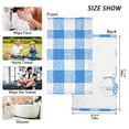 thumbnail image 2 of Textured Blue White Pattern Bath Towel 100% Cotton Soft Thick High Absorbency Hand Face Towel Single Pack 16x28in, 2 of 7