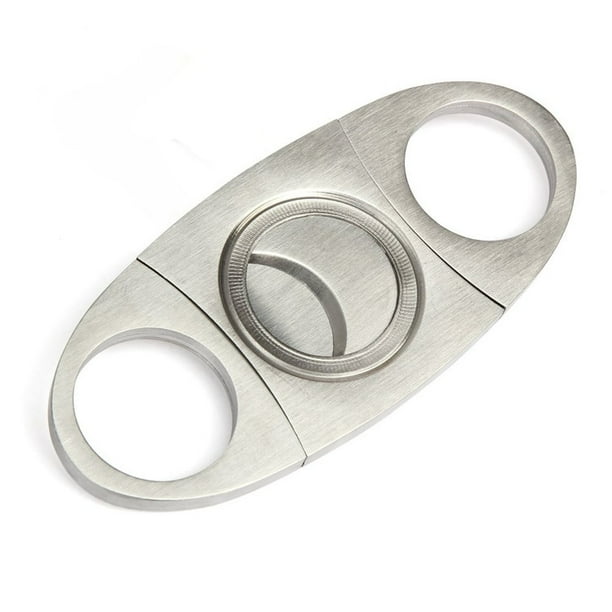 Cigar Cutter Stainless Steel Double Cut Blade Cigar Guillotine Scissors