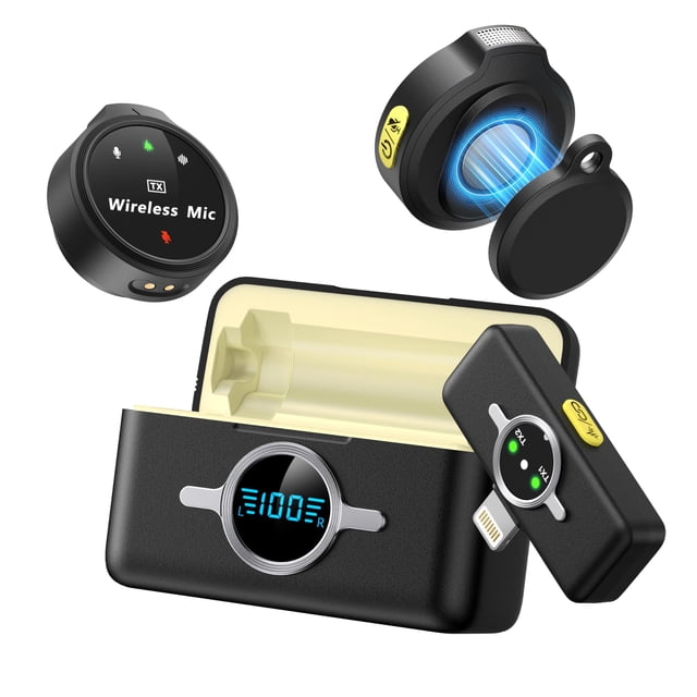 Micrófono Lavalier inalámbrico Lincisoonic con funda de carga