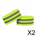 thumbnail image 1 of DYNWAVECA 2x Bandes Réfléchissantes Bandes de Bras Réfléchissantes Équipement Réfléchissant Sangles Réfléchissantes Bracelets pour Bras Jambe Course Femmes Hommes Sports, Vert, 2 Pcs, 1 of 10