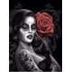 thumbnail image 1 of Pintura de diamantes 5D DIY, bordado de calavera y niña, punto de cruz, mosaico, imagen de diamantes de imitación, regalo de Halloween, 1 of 4