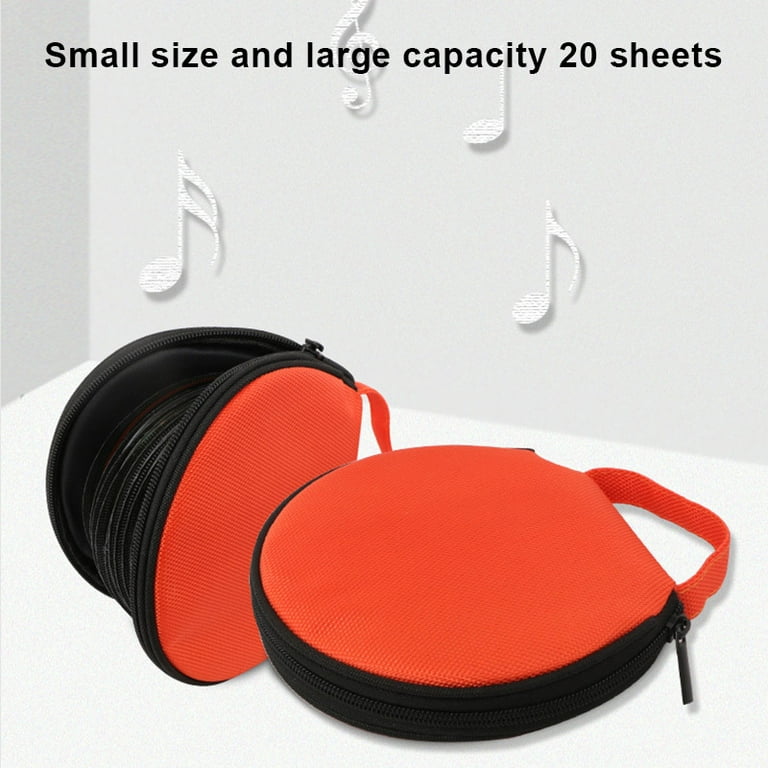 20 CD / DVD Case Hard Plastic CD Pockets Storage Protective DVD Storage CD  Bag Orange 