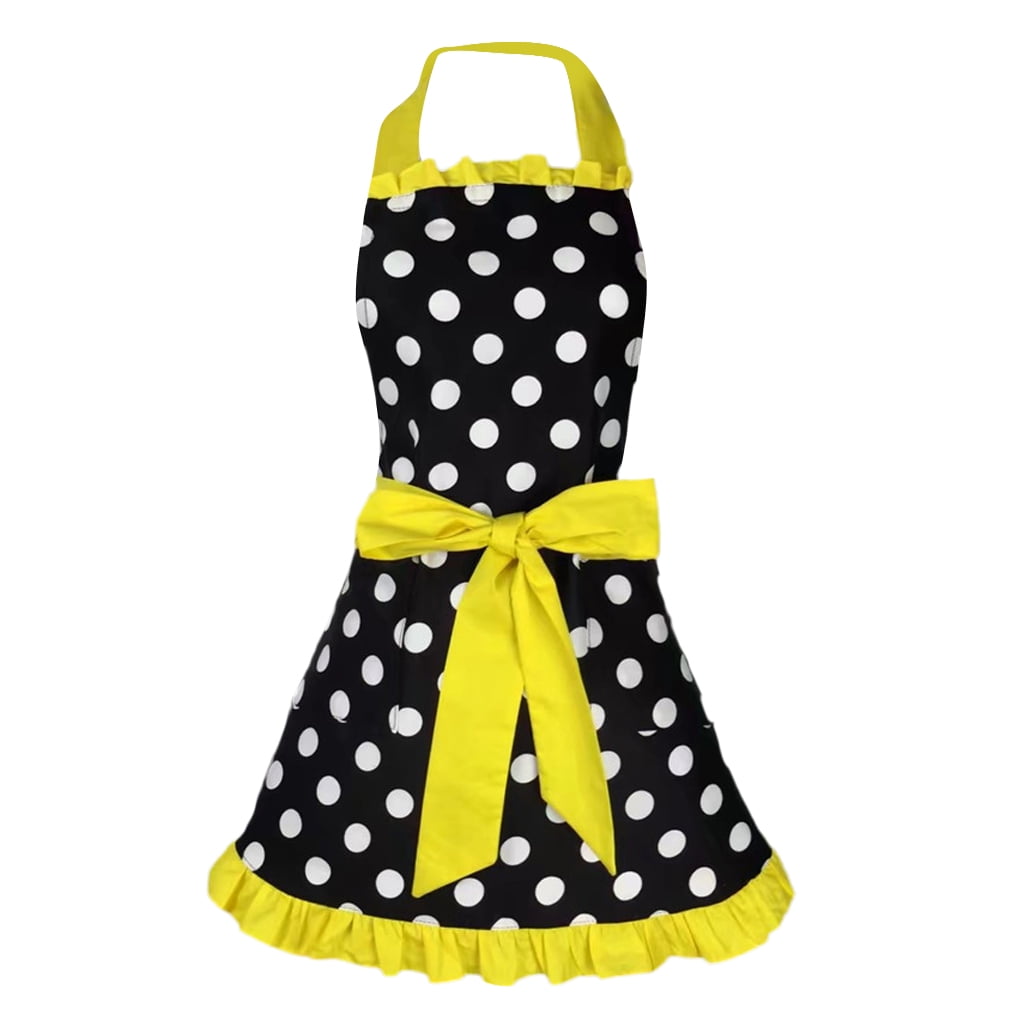 Fiocias Adjustable Kitchen Cooking s Bowknot Yellow