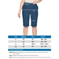 thumbnail image 3 of (2 pack) Turtle Bay New York Women’s Lightweight Denim Bermuda Shorts, Elastic Waist, Plus Sizes, 3 of 8