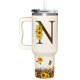 thumbnail image 1 of Vaso SUFAVN con diseño de girasoles con monograma, 1,2 L, para mujer, 1 of 7