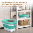thumbnail image 6 of TIOVERY Dog Food Storage Container, 10lb to 13lb Collapsible Dog Cat Food Containers with Airtight Clear Flip-top and Pet Food Scoop, Pet Food Storage Container Bin for Dog Cat Other Pets (Green), 6 of 8