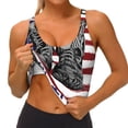 thumbnail image 4 of Lsque Home Of The Free Because Of The Brave Printed Women'S Sports Bra, Compression, Moisture Wicking, High-Impact Sports Bra For Women,Supportive sports bra-XX-Large, 4 of 9