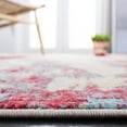 thumbnail image 5 of SAFAVIEH Jasper Alvina Abstract Overdyed Area Rug, Red/Ivory, 6'7" x 6'7" Square, 5 of 9