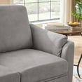 thumbnail image 3 of Soscana Small Sofa Couch Loveseat, 2 Seater Sofa for Living Room Apartment Bedroom Studio Office Small Space,Light Gray,2pcs, 3 of 9