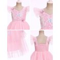 thumbnail image 7 of IBTOM CASTLE Toddler Baby Girls Shiny Butterfly Tutu Dress Princess Birthday Party Pageant Flower Girl Wedding Tulle Dresses 2-6T Pink, 7 of 7