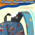thumbnail image 5 of Fireman and Cone Blue Pattern 17" Waterproof Oxford School Backpacks for Teens, S-Shape Padded Straps, for School, Travel, Hiking, Camping, 5 of 5