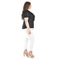 thumbnail image 2 of Blusa con detalle de olanes Roman Fashion /Tallas Extras, 204 (Negro) negro 42, 2 of 4