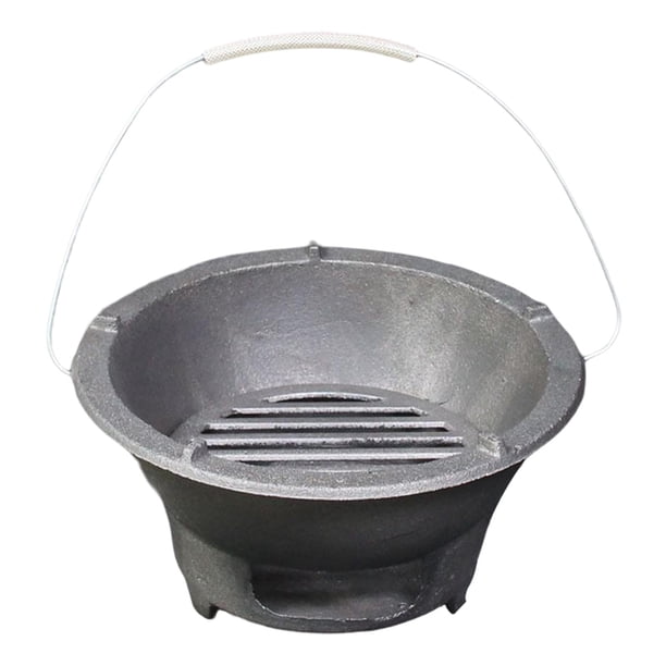 Parrilla de carbón pequeña, estufa de carbón con asa, fogata de leña portátil 25cm x 13cm