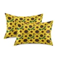 thumbnail image 3 of Ryvnso Satin Pillowcase Sunflower Pattern Pillow Cases Standard Size 26x20in, 3 of 6