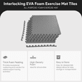 thumbnail image 2 of Everyday Essentials 24sqf 3/4'' EVA Foam Interlocking Exercise Protective Flooring, 6-Tile, 2 of 11