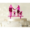 thumbnail image 1 of Wedding Cake Topper Family Silhouette Bride And Groom With Child Cake Toppers Color Option Available 6-7 Inches Wide, 1 of 1