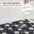 thumbnail image 6 of Kdxio Lilies Flowers for Dish Drying Mat,24*18 inch Absorbent Dish Drainer Kitchen Counter,Large Size Dish Drying Pad for Countertops,Draining Racks, 6 of 9