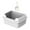 Gray M 38x29x18.5cm, variant on Cat Litter Box for Indoor Cats, Semi Enclosed Kitten Potty Pan,Easy to Clean ,High Sides Detachable Cat Toilet for Kitty Rabbit Small Pet ,Gray M 38x29x18.5cm