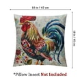thumbnail image 4 of PIKWEEK Vintage Rooster Farmhouse Style Pillow Covers Rustic Cock Cushion Covers with Geometric Pattern Country Home Decorative Cotton Pillowcases A set of two  Multiple specifications White, 4 of 7