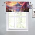 thumbnail image 4 of Japanese Style Kitchen Valance Curtain Rod Pocket Cherry Blossom Lake Boat Sunset Scenery Window Treatment Valance Curtains for Bathroom 54 by 18 in, 1 Panel, 4 of 6