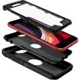 thumbnail image 2 of HSHDLDF for iPhone SE 2022/2020 Case Built-in Screen Protector Shockproof Dust/Drop Proof 3 in 1 Full Body Rugged Heavy Duty Durable Cover for Apple iPhone SE 3rd/2nd Gen 4.7, Black, 2 of 7