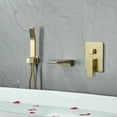 thumbnail image 6 of Tub Shower Faucets Sets Complete Brushed Gold Bathtub Shower System with Tub Spout, Bathtub Faucet Set Tub and Shower Faucet Combo Trim Kit with Rough-in Valve, 6 of 9