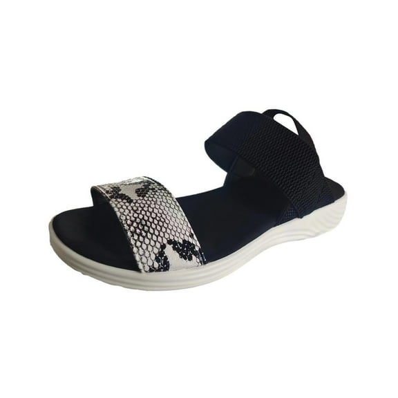 ShiShine Womens Print Sport Sandals Elastic Back Strap Open Toe Casual Summer Walking Sandals