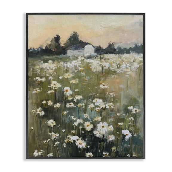 Stupell Industries Expressive Endless Daisies Black Framed Giclee Art, design by Svetlana Aleynikova