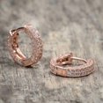 thumbnail image 2 of Silver Gold Plated Zircon Round Gorgeous Small Huggie Hoop Earrings For Women Men, 2 of 3