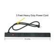 thumbnail image 2 of Opentron OT0160631 Metal Surge Protector Power Strip Extension Cord 16 inches 6 Black Outlet 3 Feet Power Cord, 2 of 7