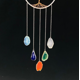 thumbnail image 3 of Colgante de coche con punta de cristal hexagonal envuelto en alambre de plata con piedras preciosas curativas para mujeres y niñas, 3 of 3