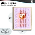 thumbnail image 3 of Retro Pastel Spritz Gold Framed Floater Canvas Wall Art, design by Lil' Rue, 3 of 10