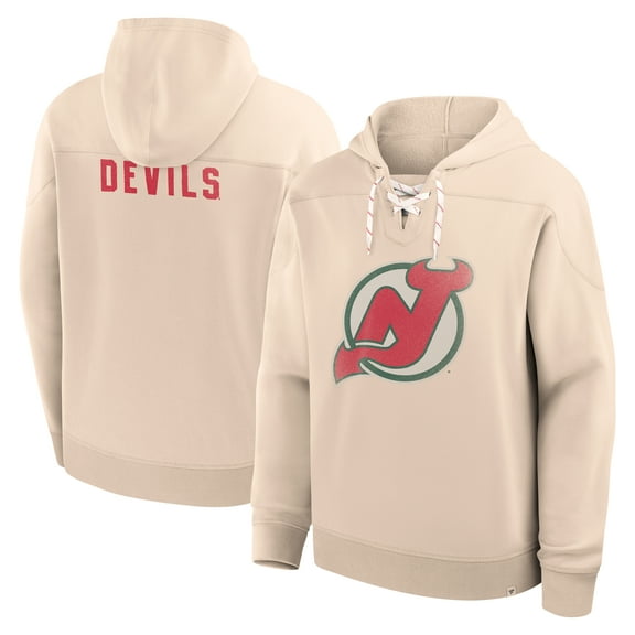 Men's Fanatics Cream New Jersey Devils Vintage Hoodie