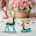 thumbnail image 6 of Home Decorations Reindeer Figurines,Set of 2 Ceramic Reindeer Statues Xmas Decor Indoor, Christmas Deer Figurines, Deer Decor for Tabletop Home Bedroom Winter Living Room, 6 of 6