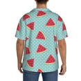 thumbnail image 3 of Sikiie Watermelon Men's Wrinkle Free Untucked Cuban Shirt Business Casual Button Down Shirts Short Sleeve Shirt4X-Large, 3 of 5