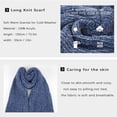 thumbnail image 3 of FZ FANTASTIC ZONE Woman Men Winter Warm Hat Beanie Long Scarves Touch Screen Gloves Knit Set,Blue, 3 of 8