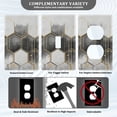 thumbnail image 3 of Yayeee Duplex Wall Plate 1-Gang 4.5"x2.7" Home Receptacle Light Switch Decorative Outlet Cover, Gray Hexagons, 3 of 7