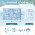 thumbnail image 3 of VUNATE Outdoor Rug 6'x9' Waterproof Modern Texture Woven Plastic Patio Rug for Beach RV Camping Garden Picnic Deck Backyard Porch Decor Blue and White, 3 of 7