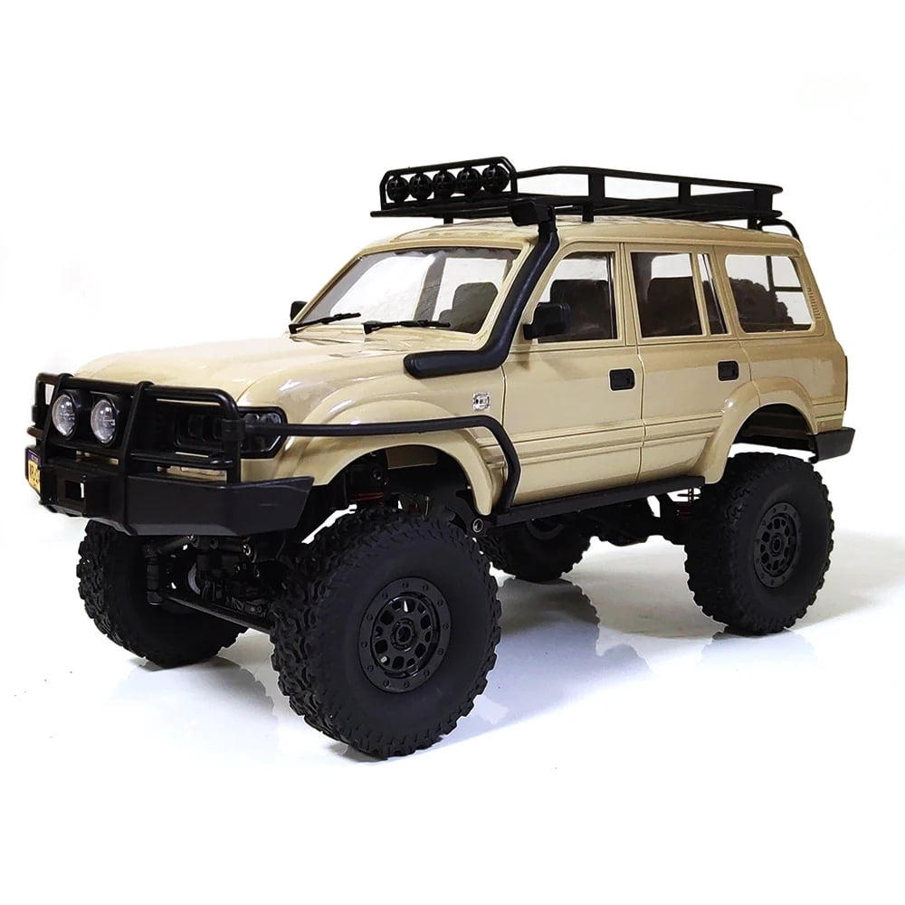 1/16 Scale RC Crawler, WPL C54-1 RTR RC Truck 4x4 Off Road RC Rock Crawler with Upgraded Chassis, 260 Motor New Gearbox and Batteries for Adults Hobby Toy Yellow