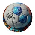thumbnail image 2 of PIKWEEK  Wall Soccer Round Fitted Tablecloth  Fitted Table Cloth for Round Table Waterproof Wipeable Round Elastic Table Cloth Circular Table Cover with Elastic Edge, 2 of 7
