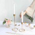 thumbnail image 4 of Candelabro de metal de una sola cabeza, candelabro de arte de hierro, decoración creativa para mesa de comedor, candelabro romántico para bodas, 4 of 6
