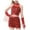 Red, variant on VUHXZWAF Outfits for Girls Sequin Sleeveless Shirt High Waist Shorts Gloves Dance 3 Piece Sets Size 6-7 Years