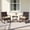 Mix Brown+Beige, variant on Costway 3PCS PE Wicker Rocking Bistro Set with 2-Tier Side Table, Cushions & Armchairs Mix Brown+Navy Blue