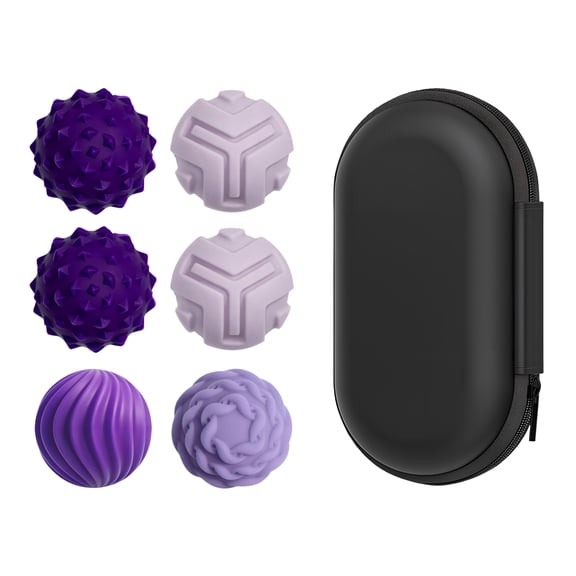 Silent Fidget Spheres - Magnetic Desk Toy for Focus and Stress Management - Soft Silicone 6-Count