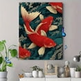 thumbnail image 4 of UXIEQU Red Koi Fish Canvas Wall Art Print 15.75x11.81 Inches, 4 of 8